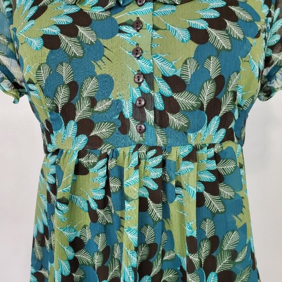 Duo Maternity 2 Piece Short Sleeve Textured Chiffon Tie Back Top Size M - Picture 4 of 12